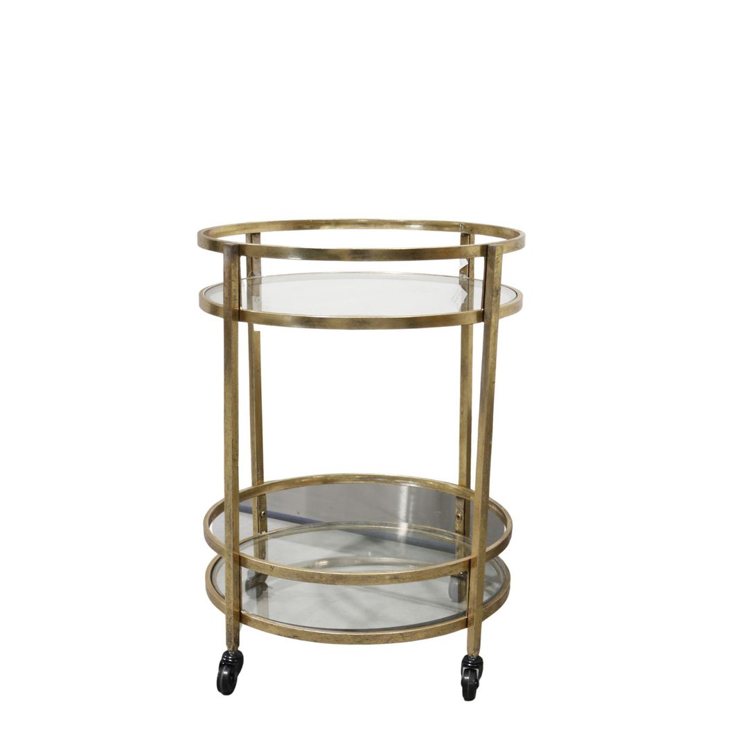 NOVO DRINKS TROLLEY GOLD image 0